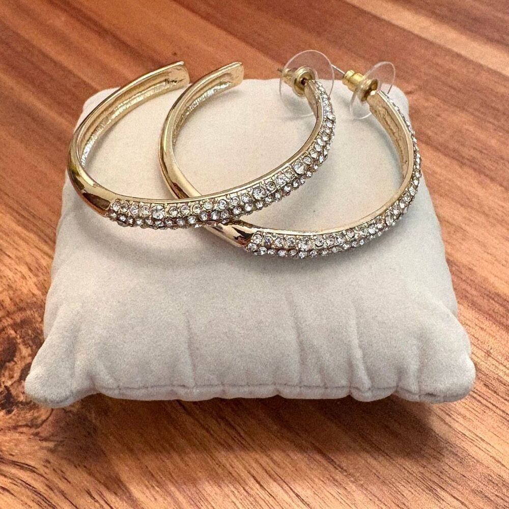 Park Lane | CZ Pave Hoops | 1 3/4” Diameter
